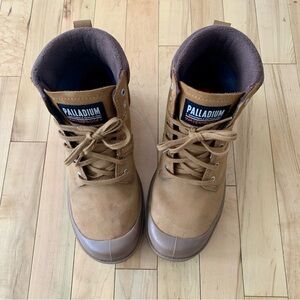 Palladium Pallabrousse Cuff WP+ Tan Lace-Up Boots